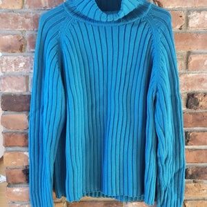 XL Bryn Walker Blue turtleneck sweater